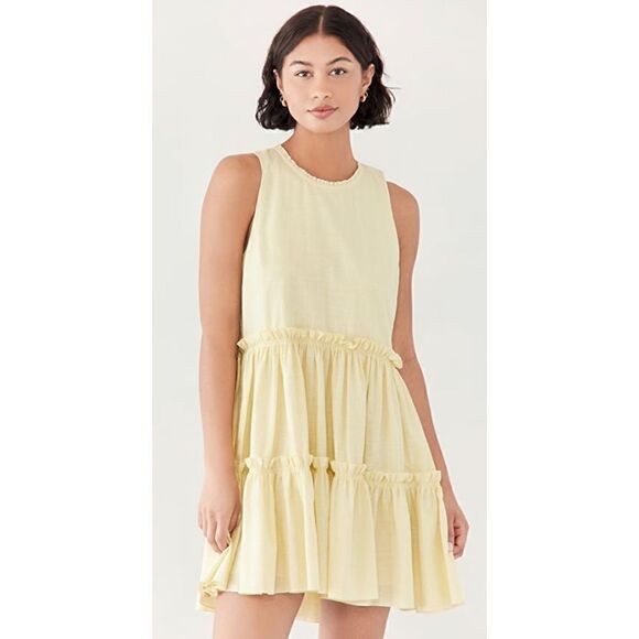 Cinq a Sept Song Dress in Limelight Cotton Dress NWT Size Medium - Picture 1 of 12